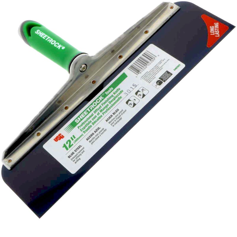 Sheetrock USG Sheetrock 2-Piece Offset Drywall Taping Knife Set - 10" and 12" w/Blue Steel Blade - Image 3